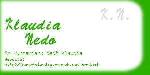 klaudia nedo business card