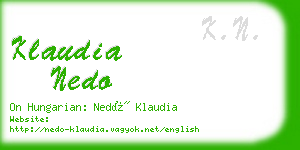 klaudia nedo business card